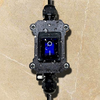 IP65 Αδιάβροχος ενσωματωμένος διακόπτης καλωδίου AC 250V 16Amp Μπλε ένδειξη LED Αδιάβροχο λάδι Αδιάβροχο
