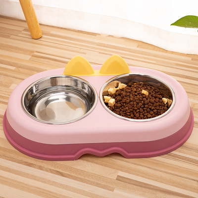 Lolojumdzīvnieku bļoda suņu daudzfunkcionāla aizsardzība Dzemdes kakla mugurkaula Pretsitiena bļoda suņu bļoda kaķu bļoda nerūsējošā tērauda dubultā bļoda mājdzīvnieku piederumi