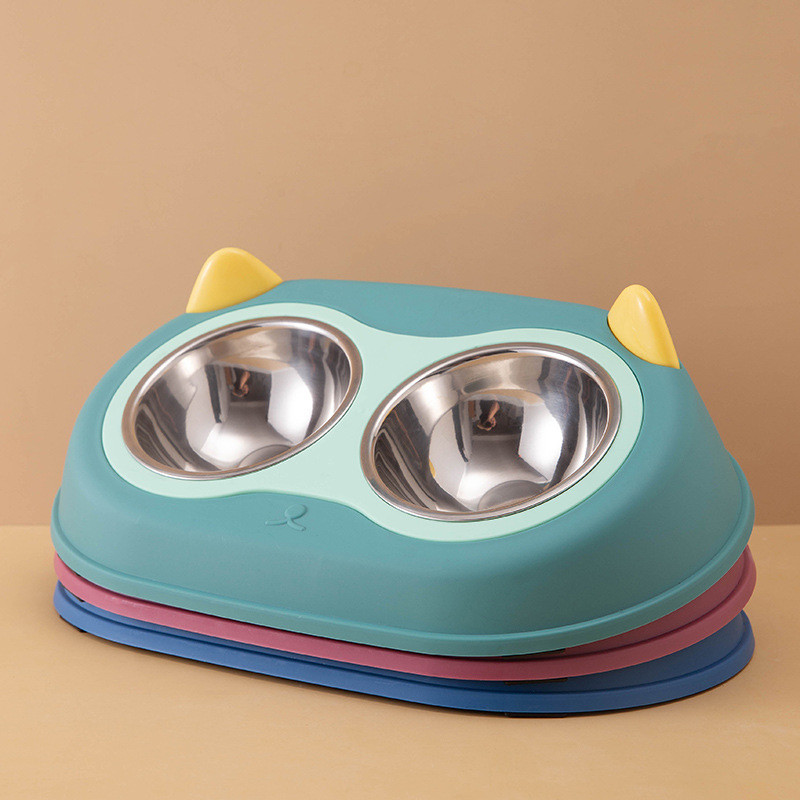 Lolojumdzīvnieku bļoda suņu daudzfunkcionāla aizsardzība Dzemdes kakla mugurkaula Pretsitiena bļoda suņu bļoda kaķu bļoda nerūsējošā tērauda dubultā bļoda mājdzīvnieku piederumi