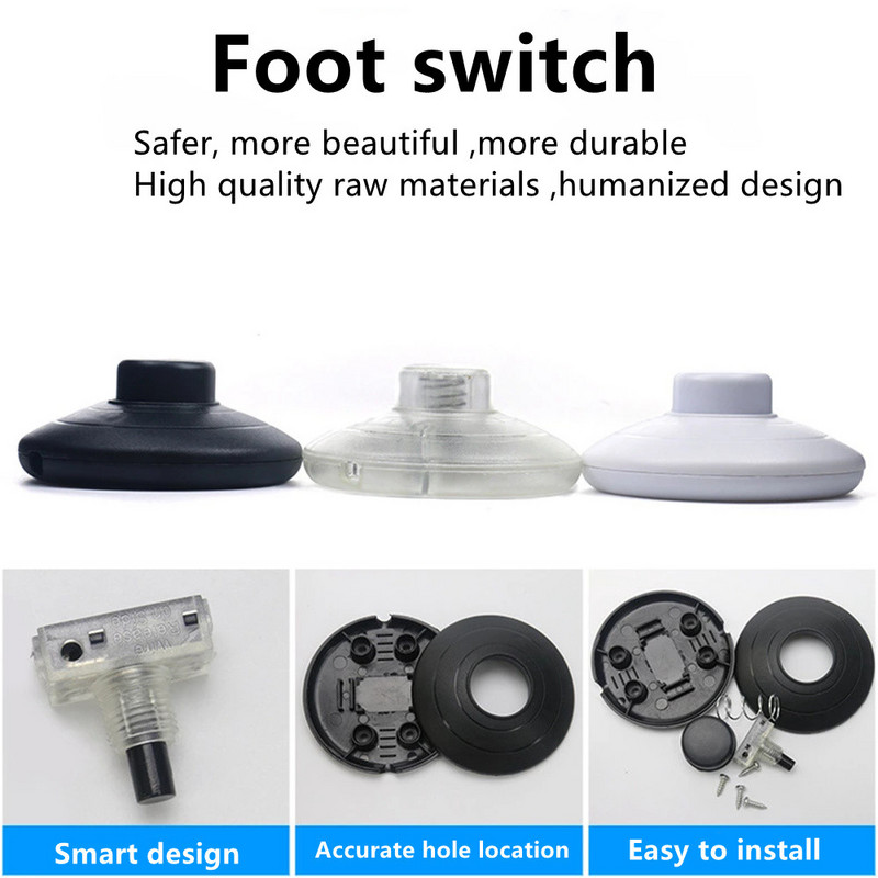 (1 tk) Sisse-/väljalülituslamp, jalapedaali lüliti 3A 250V