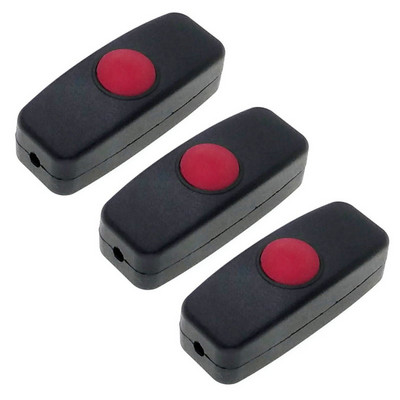 (5 pakiranja) DC Inline ON/OFF kabelski prekidač DIY Push Button 1~250V 1A