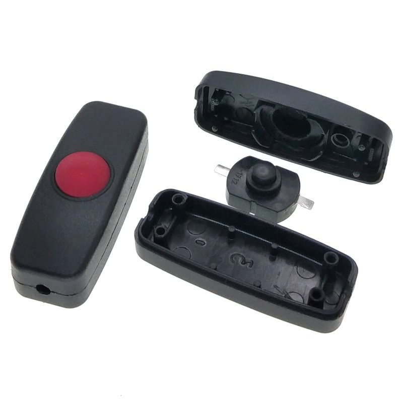 (5 pakiranja) DC Inline ON/OFF kabelski prekidač DIY Push Button 1~250V 1A