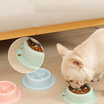 Μπολ αργής τροφής για κατοικίδια μπολ για γάτες μπολ αργής τροφής αντιπνιγματικό αντιολισθητικό μπολ σκύλου μπολ μονής σκύλου πλαστικό μικρό μεσαίο σκυλί PBW227