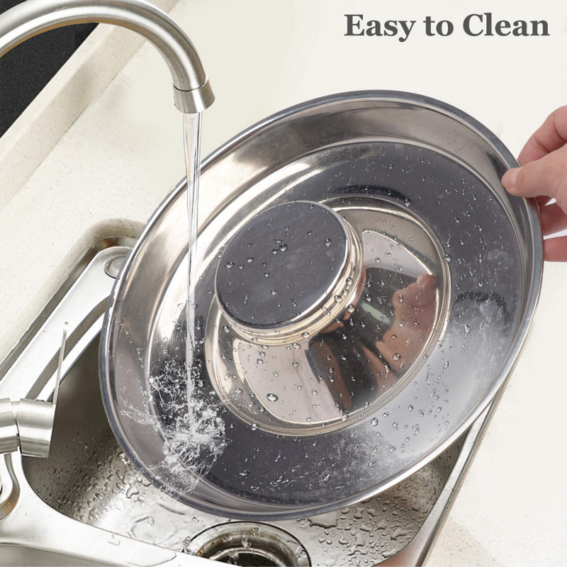 Lemmiklooma roostevabast terasest ümmargune koerakauss kutsikate pesakonna toitmisnõu võõrutus hõbedane roostevaba söötja veekauss lemmikloomade söötmiskauss