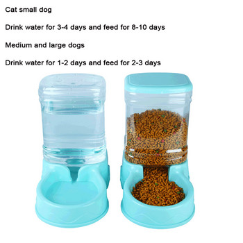 3,8L Πλαστική τροφοδοσία κατοικίδιων ποτών για σκύλους γάτας Αυτόματη τροφοδοσία μεγάλης χωρητικότητας τροφή για ζώα σε μπουκάλι νερό Dropshipping