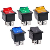 16A 30A klahvlüliti AC125V ~ 250V DPST 4 kontaktiga 2 asendiga sisse/välja LED tuli valgustatud
