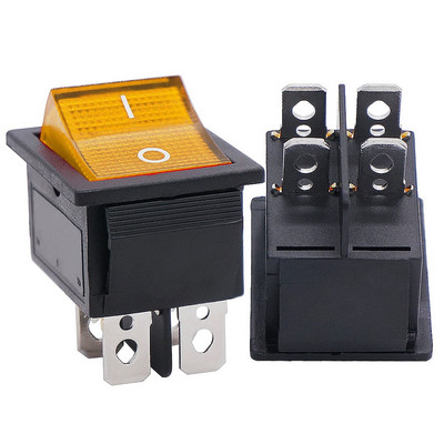 16A 30A klahvlüliti AC125V ~ 250V DPST 4 kontaktiga 2 asendiga sisse/välja LED tuli valgustatud