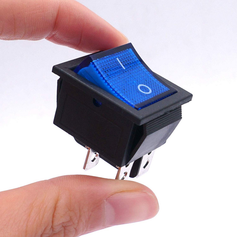 16A 30A klahvlüliti AC125V ~ 250V DPST 4 kontaktiga 2 asendiga sisse/välja LED tuli valgustatud