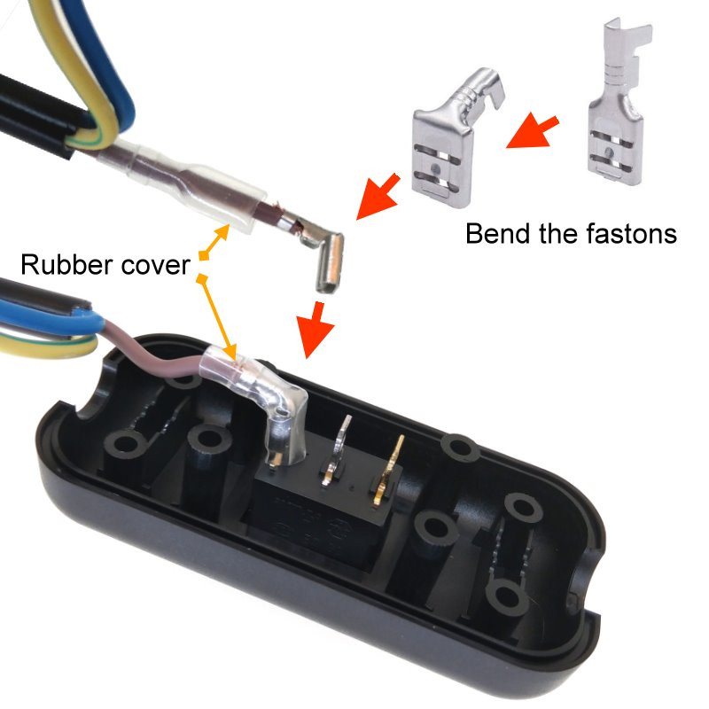 Inline prekidač Vodootporan IP65 Otporan na prašinu Max AC100~250V 10A On/Off Plavi LED indikator
