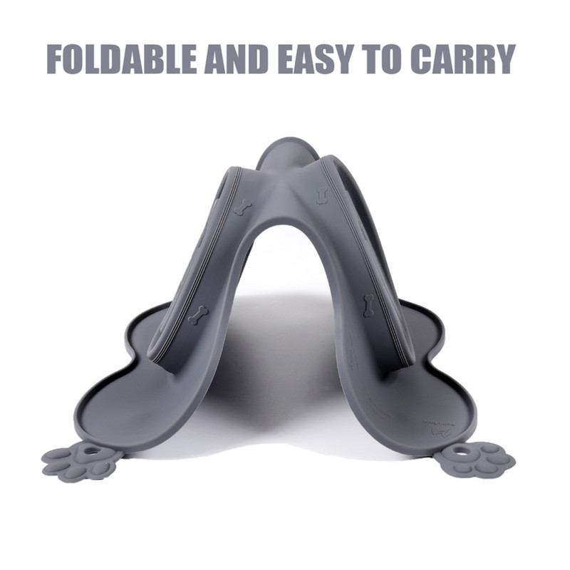 2Gb mājdzīvnieku bļoda, silikona lēna padevēja ar paplāti, neslīdošu paklājiņu Dzeramais ēdiens Barošanai Bļoda kaķiem un suņiem Mājdzīvnieku piederumi