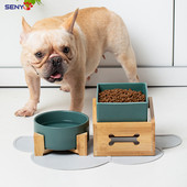 Keramičke zdjelice za pse Dvostruke zdjelice za jelo i piće Nordijski stil za zaštitu vratne kralježnice Keramičke zdjelice za kućne ljubimce protiv prevrtanja