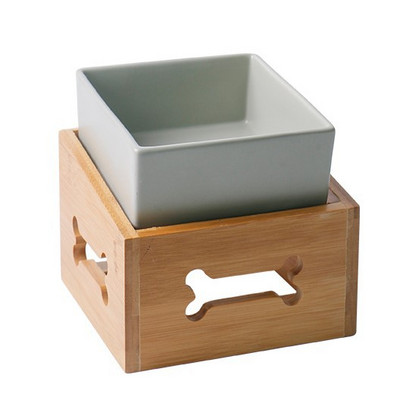 Keramičke zdjelice za pse Dvostruke zdjelice za jelo i piće Nordijski stil za zaštitu vratne kralježnice Keramičke zdjelice za kućne ljubimce protiv prevrtanja