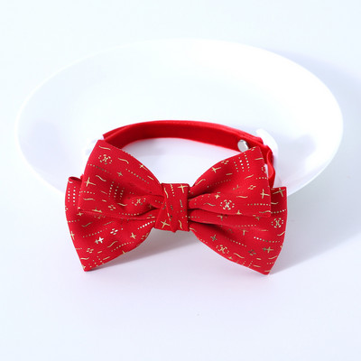 Mājdzīvnieki kaķu suņu kaklasiksnas samta Regulējama sarkana tauriņa kaklasaite ar zvana kulonu 2023. gada Jaunajam gadam mājdzīvnieku kaķu rotājumu kostīmu kaklarota