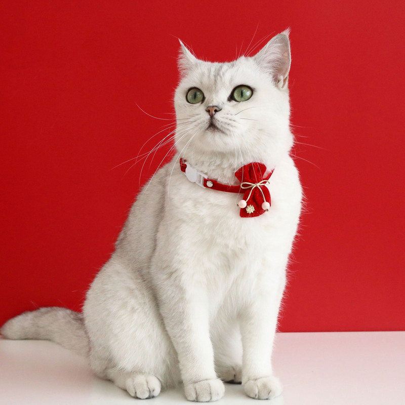 Mājdzīvnieki kaķu suņu kaklasiksnas samta Regulējama sarkana tauriņa kaklasaite ar zvana kulonu 2023. gada Jaunajam gadam mājdzīvnieku kaķu rotājumu kostīmu kaklarota