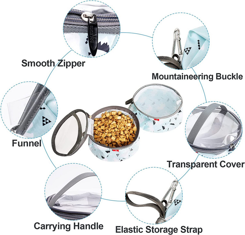 Wakytu 3L kokkupandavad koerakausid reisikoertele kaasaskantav mahukas veekauss koertele, taldrik õues telkimiseks Lemmikloomakassi toidukausid