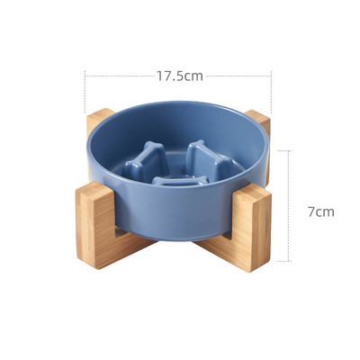 Mazi suņu bļodas Keramikas mājdzīvnieku lēnas barošanas bļoda kucēns Aizrīšanās necaurlaidīgs Neslīdošs barotavas Suņu barības šķīvju piederumi