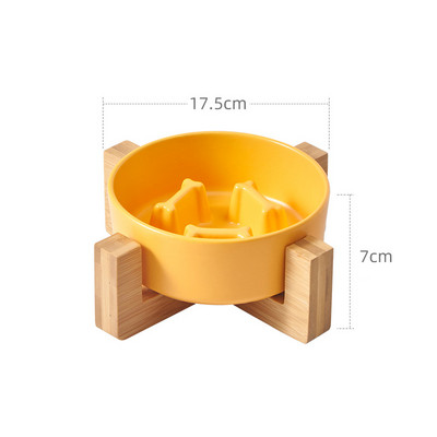 Mazi suņu bļodas Keramikas mājdzīvnieku lēnas barošanas bļoda kucēns Aizrīšanās necaurlaidīgs Neslīdošs barotavas Suņu barības šķīvju piederumi