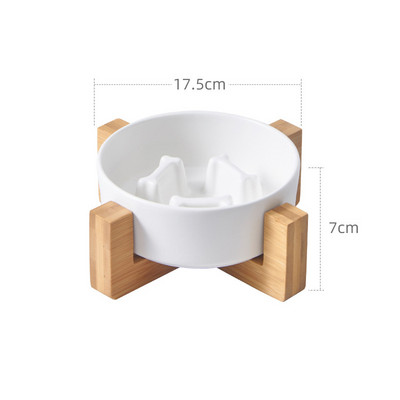 Mazi suņu bļodas Keramikas mājdzīvnieku lēnas barošanas bļoda kucēns Aizrīšanās necaurlaidīgs Neslīdošs barotavas Suņu barības šķīvju piederumi