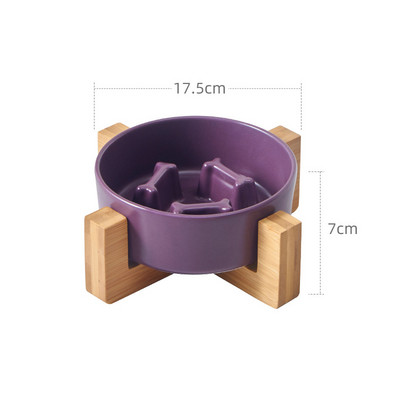 Mazi suņu bļodas Keramikas mājdzīvnieku lēnas barošanas bļoda kucēns Aizrīšanās necaurlaidīgs Neslīdošs barotavas Suņu barības šķīvju piederumi