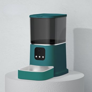 6L видео камера Feeder Време интелигентна автоматична хранилка за домашни любимци за котки кучета WiFi интелигентен дозатор за суха храна купа за запис на глас
