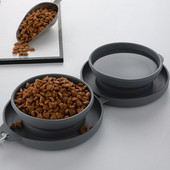 Kokkupandav silikoonkauss Vastupidav veesöötur Kahekordne koerakauss õues reisimiseks kaasaskantav lemmiklooma toitmine jooginõu kutsikate toidukonteiner