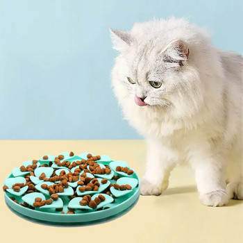 Αντιολισθητικό μπολ με αργή τροφοδοσία για σκύλους Αντιολισθητικό μπολ κουταβιού Γάτα αργής κατανάλωσης Μπολ Πιάτο αντι-πνιγμού Ταΐσματος τροφής για σκύλους Γάτα Προμήθειες για κατοικίδια