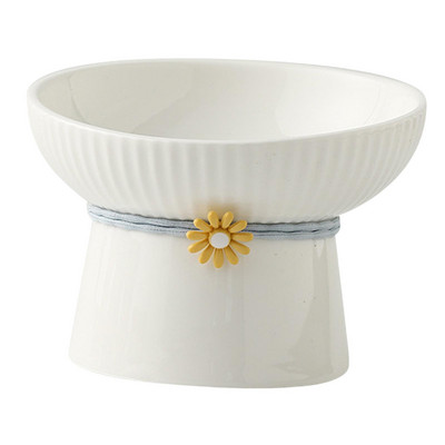 Viena bļoda kaķu suņiem Paaugstināti kaķu trauki Praktiski neizšļakstīti kaklu aizsargājoši mājdzīvnieku piederumi Barības padevējs Stabils mājdzīvnieku barotājs