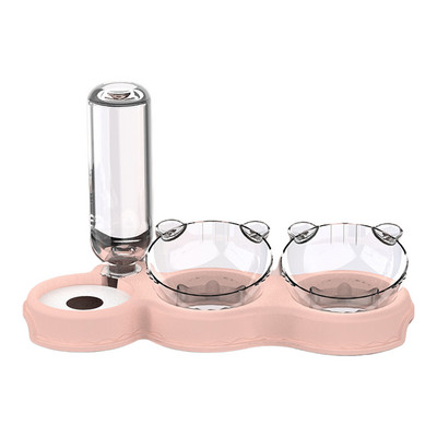 Trostruke zdjele za mačke, nagnute posude za pseću hranu za 15 stupnjeva, set zdjela za mokru i suhu hranu za mačke, automatska zdjela za vodu 3 u 1 i hranilica za kućne ljubimce