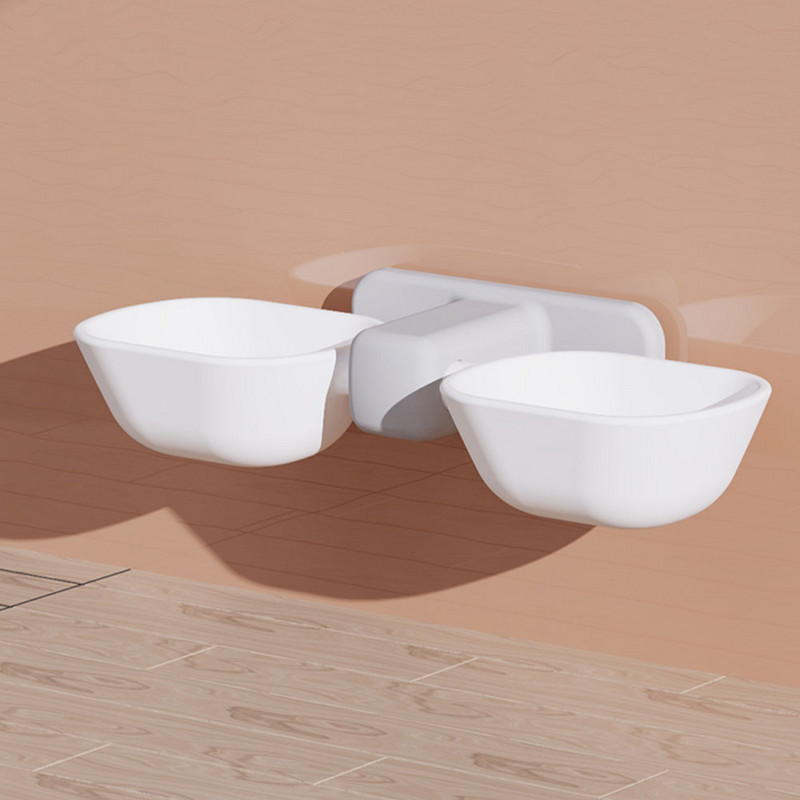 Bļoda kaķim mājdzīvnieku padevējam suņu bļodām ūdens siena paaugstināta piekārta dubultā kucēnu konteinera dozators, uzstādīts pacelts barošanas kaķēnu komplekts