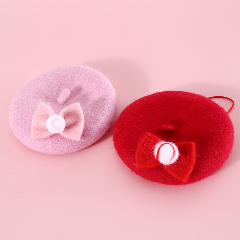 Mačka Slikar vune Pupoljak Mali šešir Mašna Trešnja Slikar princeze Šešir za mačke Nova godina Božić Kućni ljubimci Poklon za fotografije Rekviziti za fotografije Blagdanska kapa za ljubimce