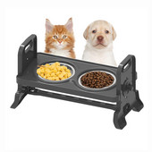 Paaugstināti paaugstināti suņu bļodas Regulējami pacelti suņi Divkārši bļodas ar statīvu mājdzīvnieku barošanas trauku maziem vidēji lieliem suņiem