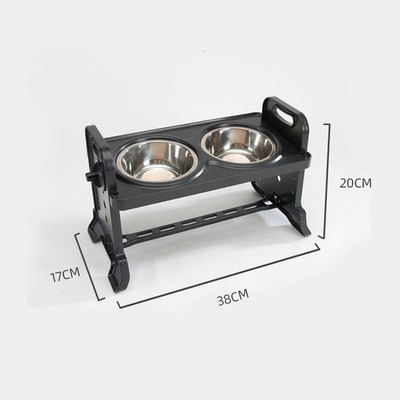 Paaugstināti paaugstināti suņu bļodas Regulējami pacelti suņi Divkārši bļodas ar statīvu mājdzīvnieku barošanas trauku maziem vidēji lieliem suņiem