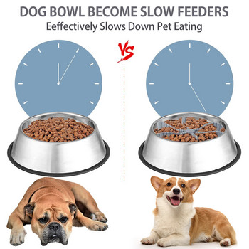 Dog Slow Feeder Bowl Insert Silica Gel Μπολ για κατοικίδια Αξεσουάρ Dog Bowl Slow Feeder for Dog Anti-choke ένθετο Προϊόντα για κατοικίδια