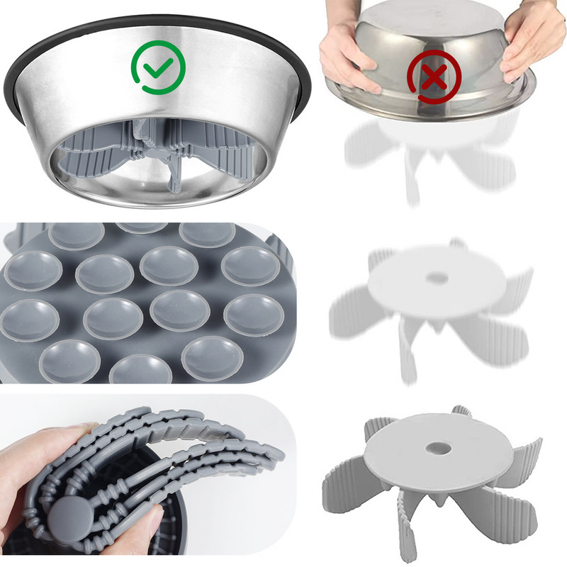 Suņu lēnās padeves bļodas ieliktnis silikagela lolojumdzīvnieku bļodiņas Aksesuāri Suņu bļodiņas Lēnā padevēja suņiem Pret aizrīšanās ieliktni Mājdzīvnieku produkti