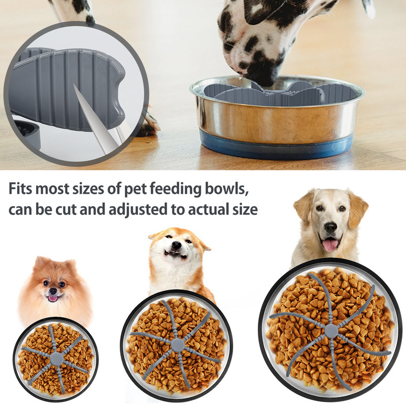 Suņu lēnās padeves bļodas ieliktnis silikagela lolojumdzīvnieku bļodiņas Aksesuāri Suņu bļodiņas Lēnā padevēja suņiem Pret aizrīšanās ieliktni Mājdzīvnieku produkti