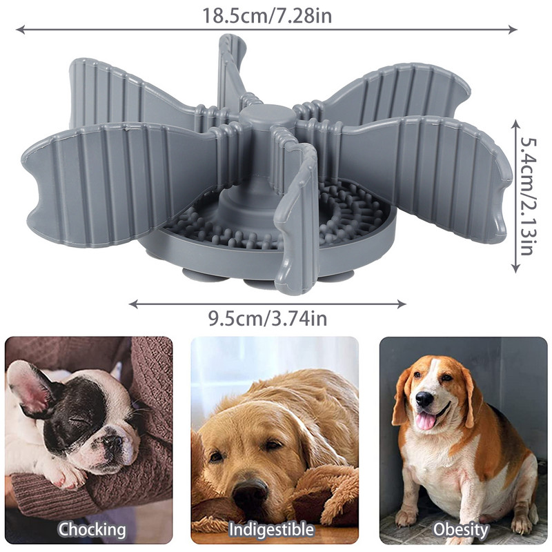 Suņu lēnās padeves bļodas ieliktnis silikagela lolojumdzīvnieku bļodiņas Aksesuāri Suņu bļodiņas Lēnā padevēja suņiem Pret aizrīšanās ieliktni Mājdzīvnieku produkti