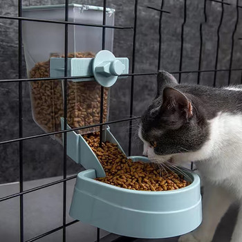 Κλουβί τροφοδοσίας κατοικίδιων, αυτόματο κρεμασμένο μπολ, μπουκάλι νερού, Δοχείο τροφής για κουτάβια γάτες Rabbit Birds Προϊόν διατροφής κατοικίδιων