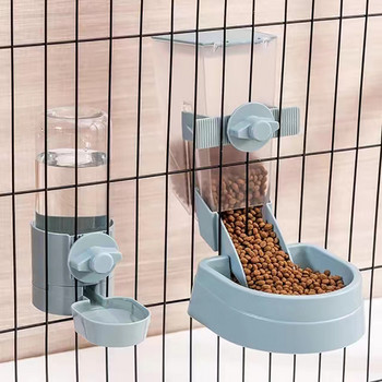 Клетка за хранилка за домашни любимци Автоматична висяща купа Бутилка за вода Контейнер за храна Диспенсър за кученца Котки Зайци Птици Продукт за хранене на домашни любимци