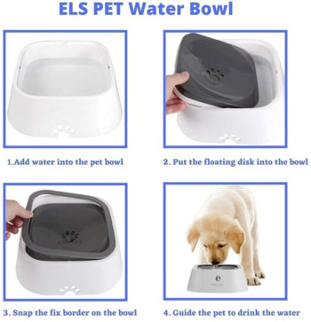 Dog Water Bowl Dispenser No Spill Traeder Slow Water Dripless Automatic Anti-Splash Vehicle Carried Bowls Travel Pet for Dogs Cat