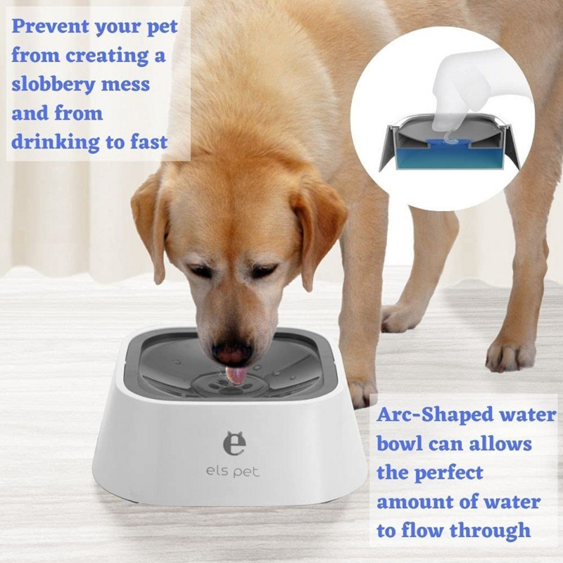 Suņu ūdens bļodas dozators bez izšļakstīšanās Lēna ūdens padevējs bez pilieniem, automātisks pretšļakatu transportlīdzekļa pārvadāšanai ceļojumu mājdzīvnieku bļodas suņiem, kaķiem