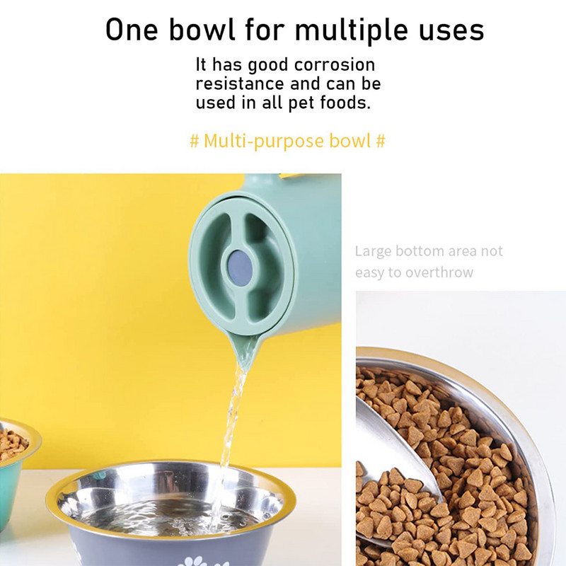 Koerakausid Väikesed Keskmised Suured Koerte Toidukauss Veekaussi Söötmiskausi komplekt libisemiskindla silikoontallaga, roostevabast terasest koer