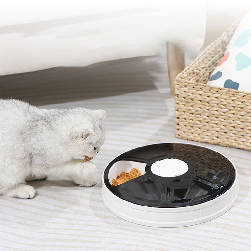 Battery Smart Timing Zdjela za hranjenje kućnih ljubimaca 6 obroka 6 utora Automatska hranilica Različiti dozatori suhe hrane Zdjele za sporo hranjenje pasa i mačaka
