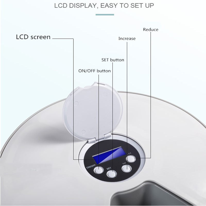 Battery Smart Timing Zdjela za hranjenje kućnih ljubimaca 6 obroka 6 utora Automatska hranilica Različiti dozatori suhe hrane Zdjele za sporo hranjenje pasa i mačaka