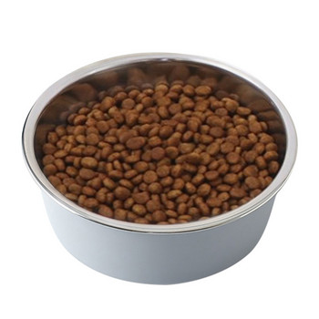 Αντιολισθητικό πιάτο φαγητού από ανοξείδωτο ατσάλι για σκύλους για γάτες σε εξωτερικό χώρο Ταΐσματος για ταξίδια, μπολ νερού για γάτες κατοικίδιων σκύλων