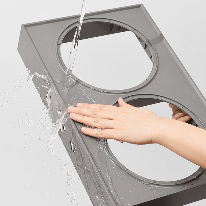 Uus koerte topeltkauss, reguleeritava kõrgusega kõrgendatud lemmiklooma kassitoidu söötmisnõu koos aluse tõstelauaga roostevabast terasest koera veesööturi jaoks