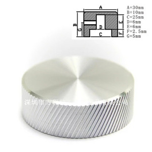 1 tk tipptasemel alumiiniumist nupuga potentsiomeetri nupp 30 * 10 * 6 mm helitugevuslüliti pöördkodeerija nupud hõbedane/must/kuldne