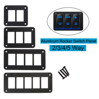 2/3/4/5 Way Car Rocker Switch Panel Στήριγμα περιβλήματος Αλουμίνιο για Carling Ανταλλακτικά Αυτοκινήτων Τύπου Σκάφους Διακόπτες Ανταλλακτικά Αξεσουάρ