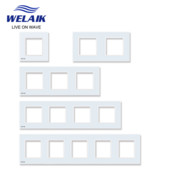 WELAIK EU Euroopa standard 80*80mm kerge seina puutelüliti pistikupesa väljalaskeava Ruudukujuline auk Kristall-klaas-paneel DIY osade moodul A18W1