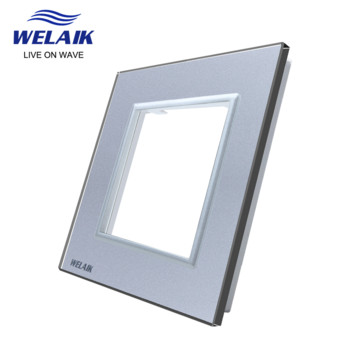 WELAIK EU European Standard 80*80mm Διακόπτης αφής ελαφρού τοίχου Πρίζα Τετράγωνη οπή κρύσταλλο-γυαλί-πλαίσιο εξαρτήματα DIY Module A18W1