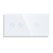 Bingoelec „pasidaryk pats“ balto juodo aukso didelė stiklo plokštė, 86 * 157 mm, skirta jutikliniams jungikliams ir lizdams.